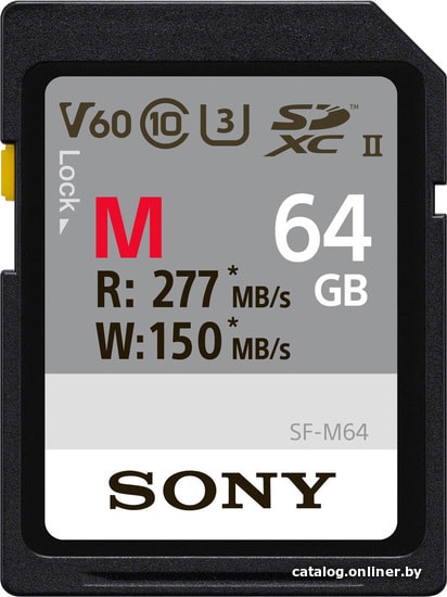 

Карта памяти Sony SF-M Tough SDXC SF-M64/T2 64GB