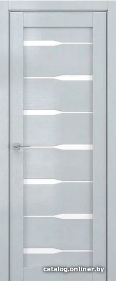 

Межкомнатная дверь Юркас Deform V4 80x200 (грей вуд/стекло lacobel белый лак)