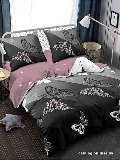 

Постельное белье Amore Mio Eco Cotton Setoff 2сп 50625 (серый/черный)
