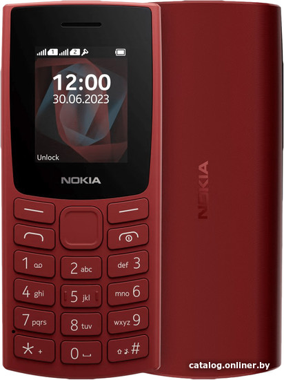 Nokia 105 (2023) Dual SIM TA-1557 (красный) кнопочный телефон купить в  Витебске