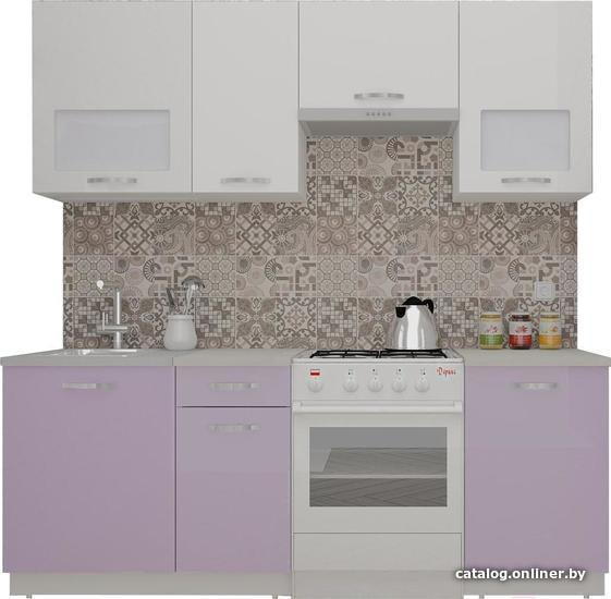 

Готовая кухня ВерсоМебель ЭкоЛайт-5 2.0 (белый/вереск)