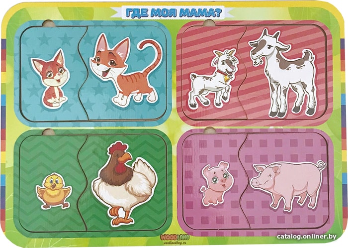 

Мозаика/пазл WoodLand Toys Где моя мама 012402