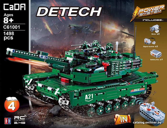 

Конструктор CaDa Detech радиоуправляемый Танк C61001W