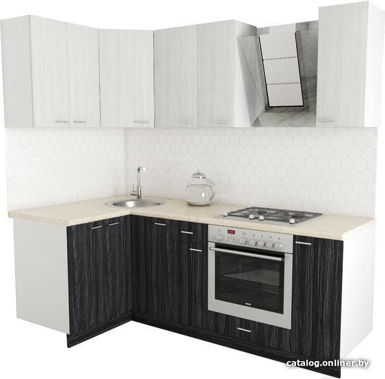 

Готовая кухня Хоум Лайн Луиза Люкс 1200x2200 угловой (древесина графит/древесина белая)