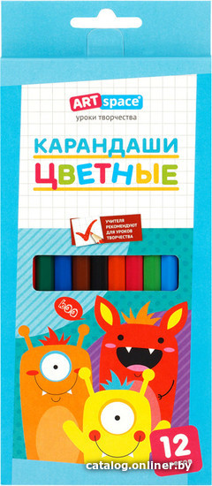 

Набор цветных карандашей ArtSpace Монстрики CP_41030 (12 цв)