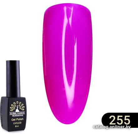 

Гель-лак Global Fashion Black Elite (тон 255) 8 мл