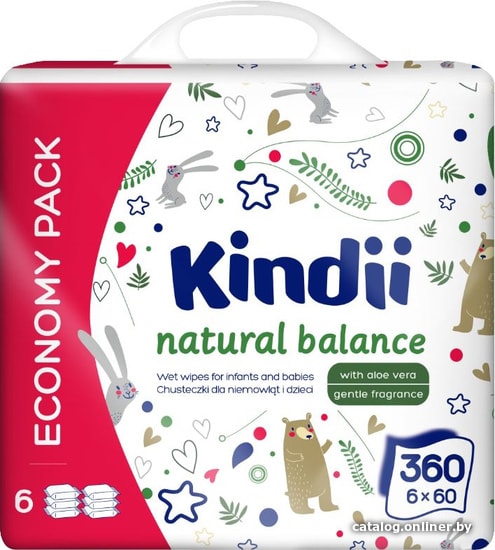 

Kindii Natural balance (6х60 шт)
