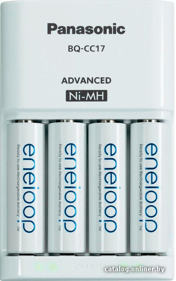 

Аккумуляторы + зарядное Panasonic BQ-CC17 + 4х1900mAh [K-KJ17MCC40E]