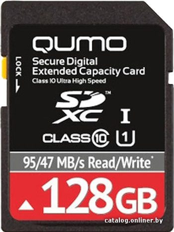 

Карта памяти QUMO SDXC UHS-I U1 Class 10 128GB (QM128GSDXC10U1)