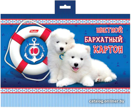 

Набор цветного картона Hatber Два белых щенка 10Кбх5-12374