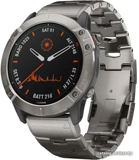

Умные часы Garmin Fenix 6X Pro Solar (титановый)