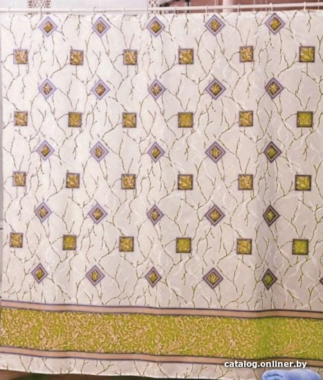 

Шторка-занавеска для ванны Miranda Plaid Beige