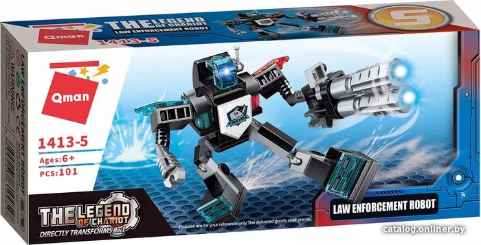 

Конструктор Qman The Legend Of Chariot 1413-5 Law Enforcement Robot