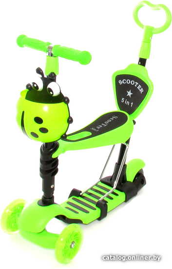 

Трехколесный самокат RS Scooter 5 в 1 (зеленый)