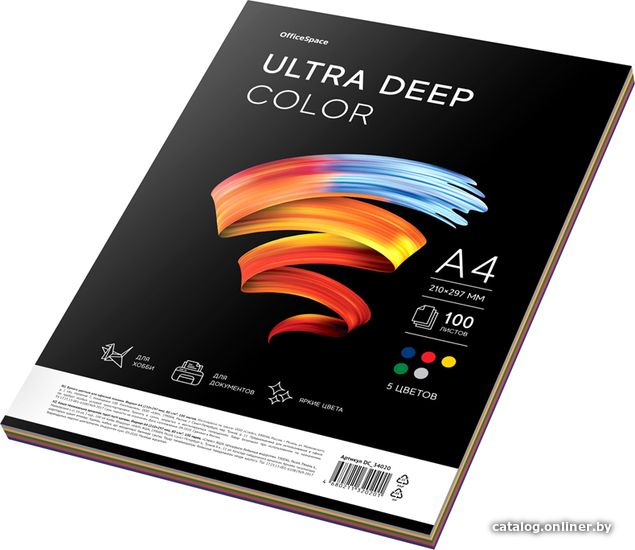 

Набор цветной бумаги OfficeSpace Ultra Deep Color A4 DC_34020 (100 л)