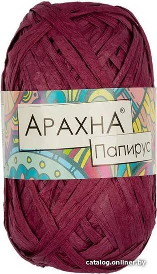 

Набор пряжи для вязания Arachna Papyrus 40 г 50 м №11 (3 мотка, бордовый)