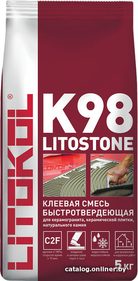 

Клей для плитки Litokol Litostone K98 (5 кг)