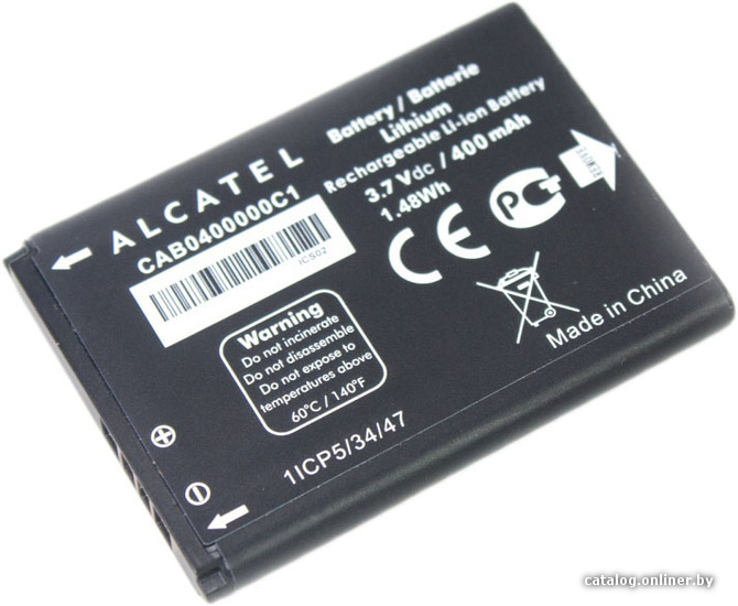 

Аккумулятор для телефона Копия Alcatel CAB0400000C1