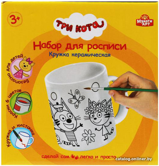 

Набор для создания поделок/игрушек MultiArt Кружка для росписи Три Кота 100MUG-TC