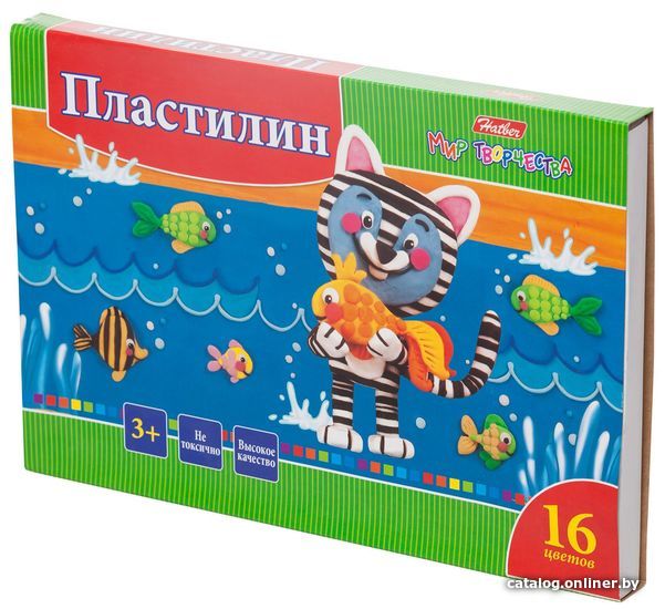 

Пластилин Hatber Ушастики KPn_16880 (16 цв.)