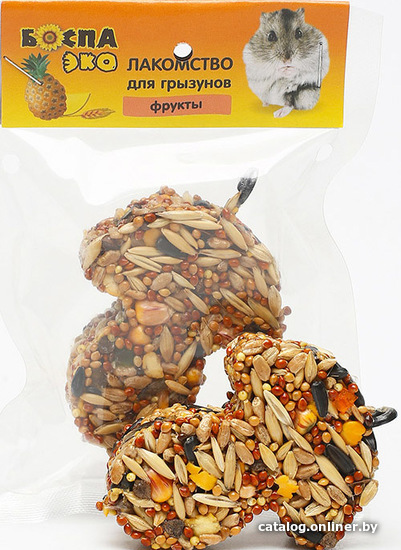 

Лакомство для грызунов Боспа ЭКО Грибочек для грызунов с фруктами 40 г