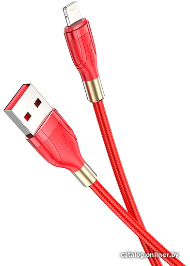 

Кабель Hoco U92 USB Type-A - Lightning (1.2 м, красный)