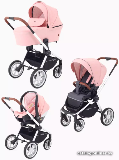 

Универсальная коляска Rant Flex 2022 RA071 (3 в 1, cloud pink)