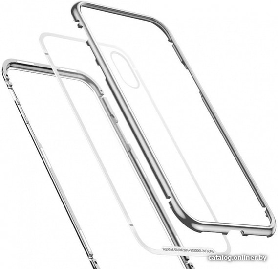 

Чехол для телефона Baseus Magnetite Hardware для iPhone X/Xs (серебристый)