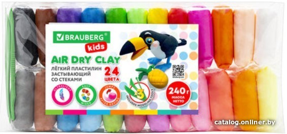 

Пластилин легкий BRAUBERG Kids 106307 (24 цв)