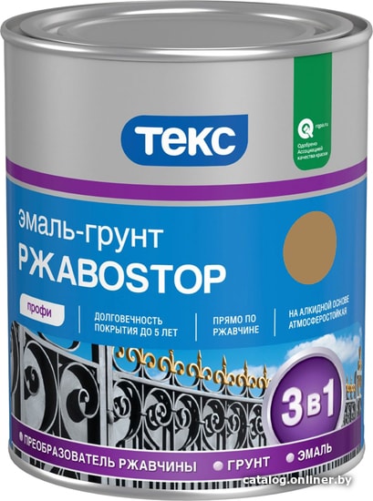 

Грунт-эмаль ТЕКС РжавоSTOP Профи (бронзовый, 0.5 кг)