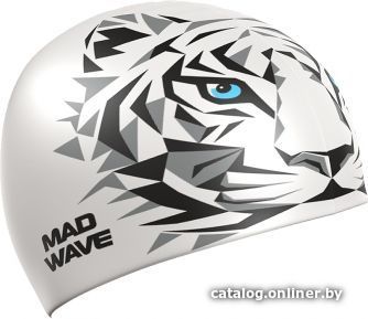 

Шапочка для плавания Mad Wave Tigrillo (белый)