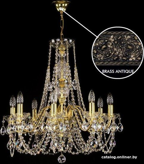 

Подвесная люстра ArtGlass Ariana Viii. Brass Antique Ce