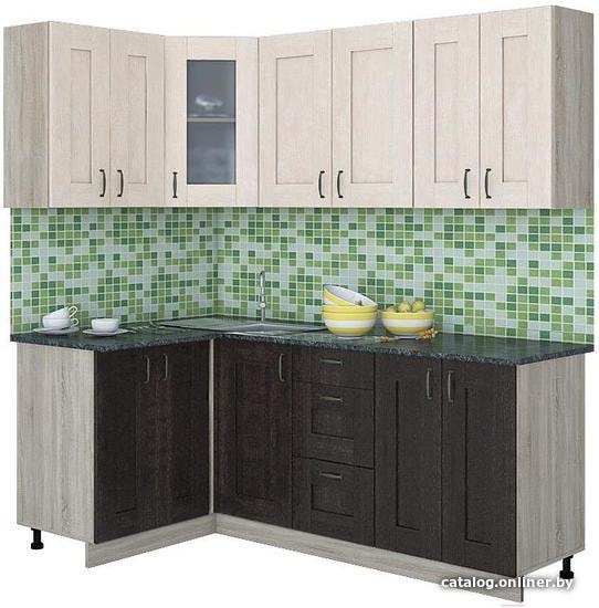 

Готовая кухня Интерлиния Мила Хольц 12x20 (дуб венге/дуб молочный)