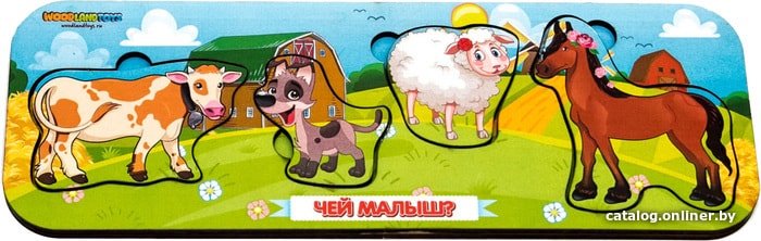 

Мозаика/пазл WoodLand Toys Чей малыш 011903