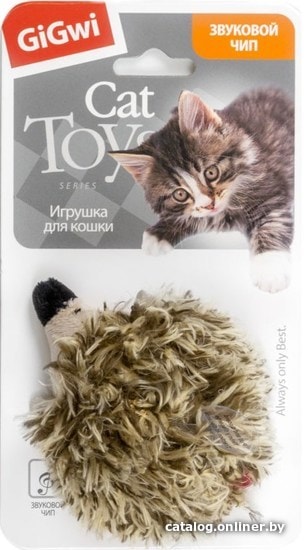 

Игрушка для кошек GiGwi Ежик со звуковым чипом 75376