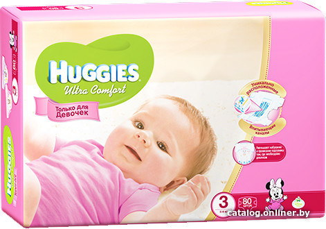 

Подгузники Huggies Ultra Comfort 3 для девочек (80 шт)