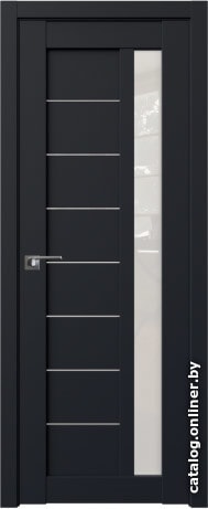 

Межкомнатная дверь ProfilDoors 37U 90x200 (черный матовый, стекло белый триплекс)