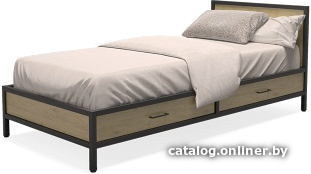 

Кровать Millwood Neo Loft КМ-3.1/1 Ш (дуб натуральный/металл черный)