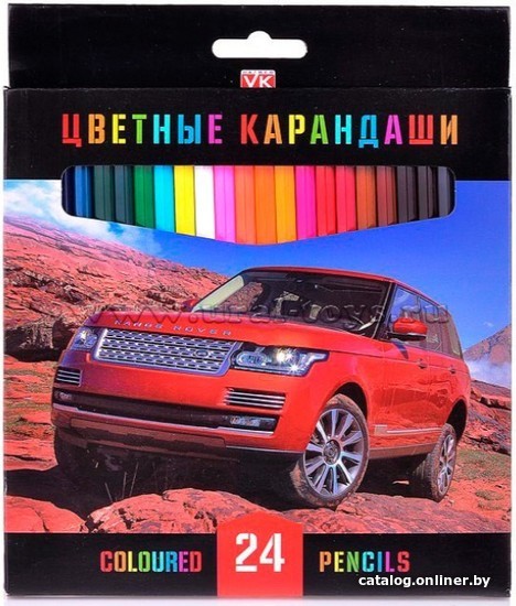 

Набор цветных карандашей Hatber VK Джипы BKc 24043 (24 шт)