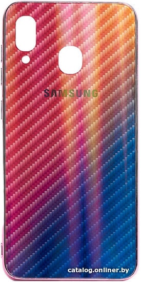 

Чехол для телефона EXPERTS Aurora Glass для Samsung Galaxy A20/A30 с LOGO (розовый)