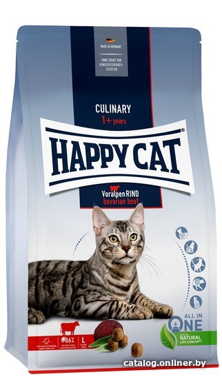 

Сухой корм для кошек Happy Cat Culinary Voralpen Rind (говядина) 300 г