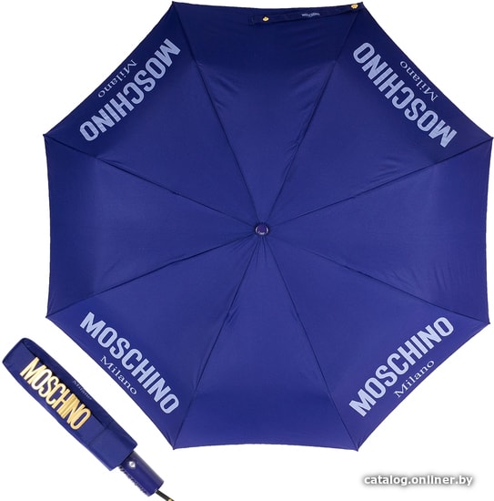 

Складной зонт Moschino 8021-OCF New Metal Logo Bue