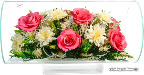 

Цветы, букеты Natural Flower Products Композиция из розовых роз и белых хризантем AQT5