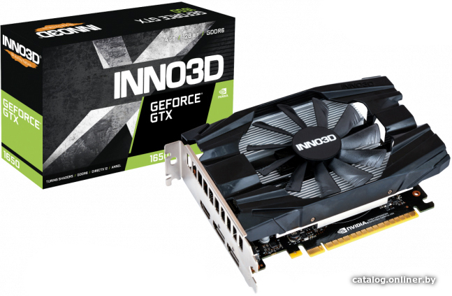 

Видеокарта Inno3D GeForce GTX 1650 Compact 4GB GDDR6 N16501-04D6-1177VA19