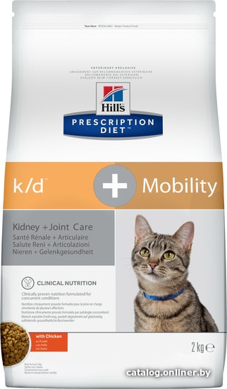 

Сухой корм для кошек Hill's Prescription Diet k/d+Mobility Kidney+Joint Care Chicken 2 кг