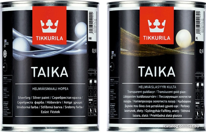 

Краска Tikkurila Taika одноцветная лазурь 0.9 л (базис KL золотистый)