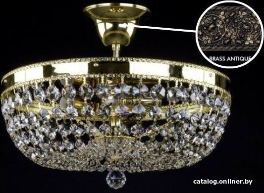 

Припотолочная люстра ArtGlass Gerta Dia 350 Brass Antique Sp