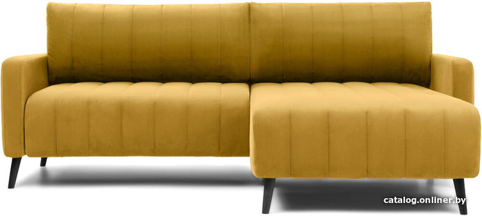 

Угловой диван Divan Маркфул Velvet Yellow 134902 (велюр, желтый)