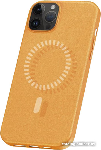 

Чехол для телефона Baseus Fauxther Magnetic для iPhone 15 Pro (оранжевый)