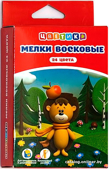 

Восковые мелки Цветик 8441207 (24 цв.)